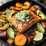 Sheet Pan Chipotle Salmon with Cilantro Lime Special Sauce