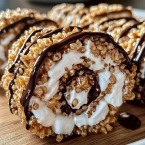 S’mores Rolled Rice Krispie Treats