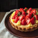 Tarte aux fraises et sauge ananas