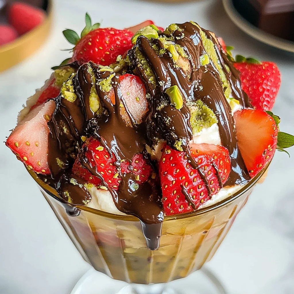 Viral Dubai Chocolate Strawberry Cup
