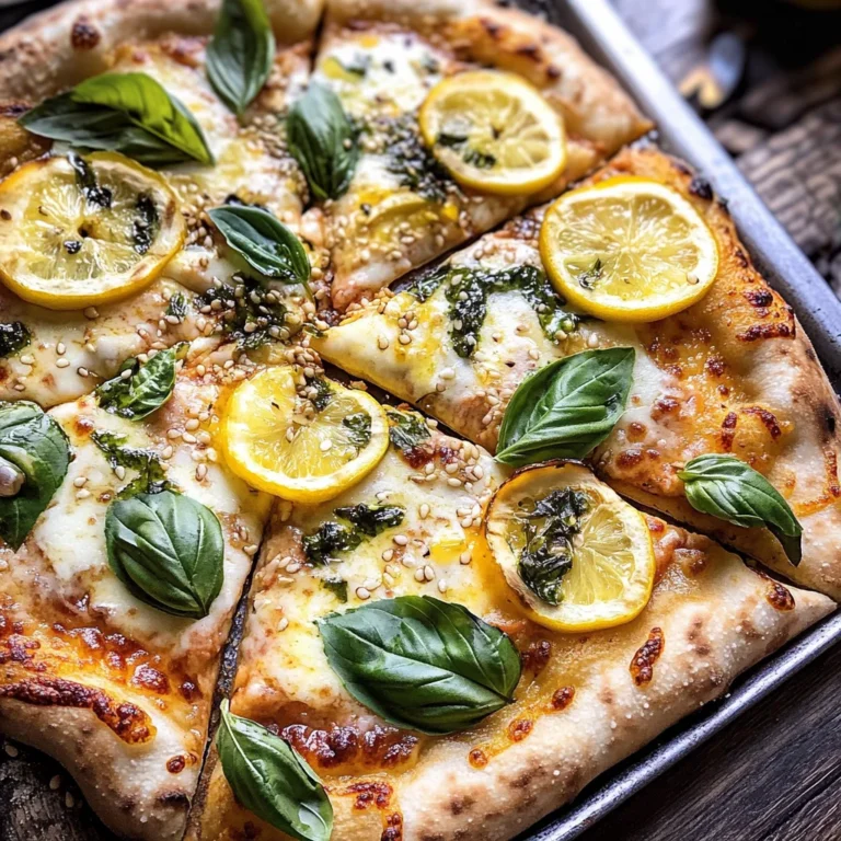 3 Cheese Lemon Basil Pizza