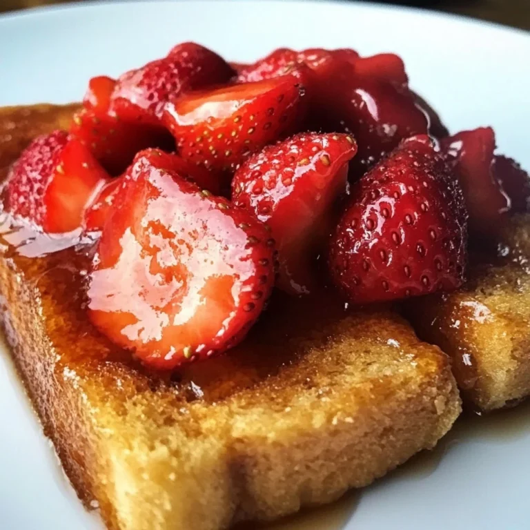 Baked French Toast with Strawberry Topping Recipe