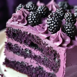 Blackberry Velvet Cake