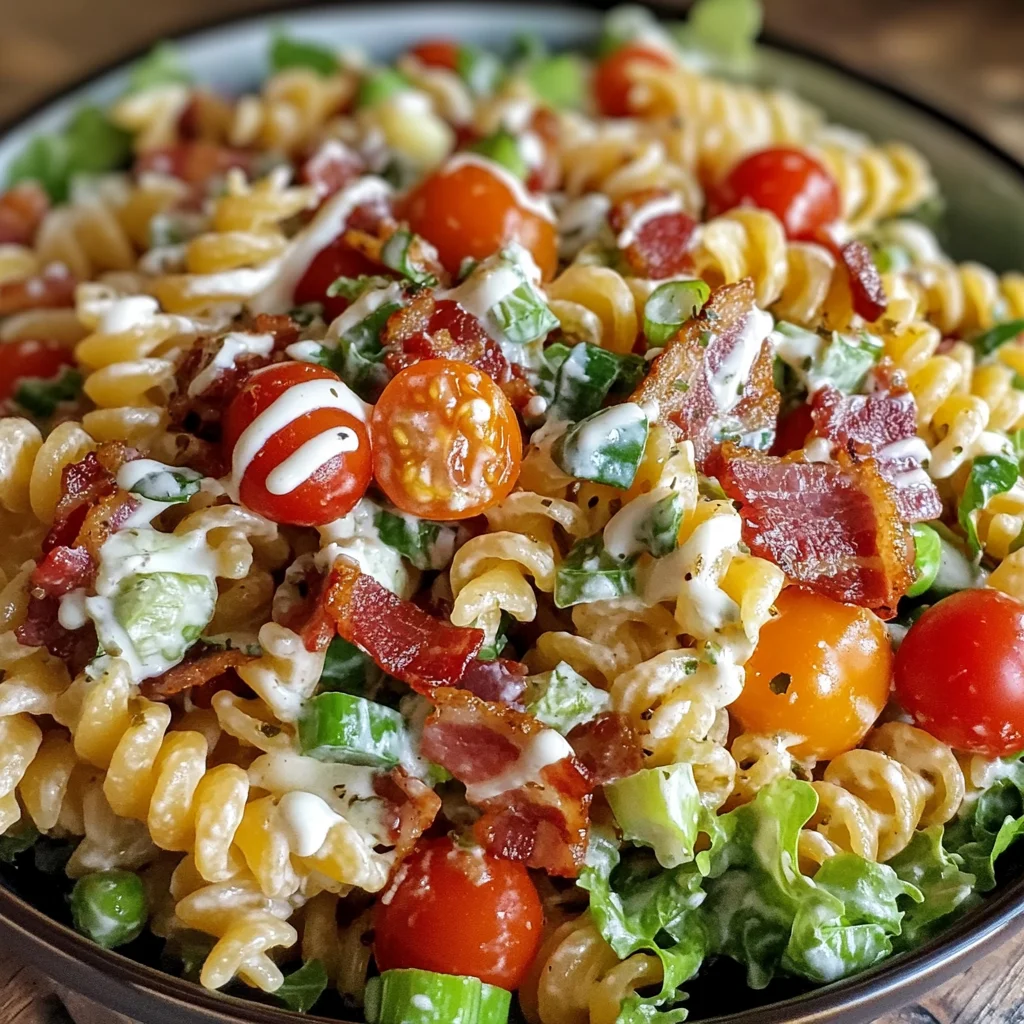 Creamy BLT Pasta Salad