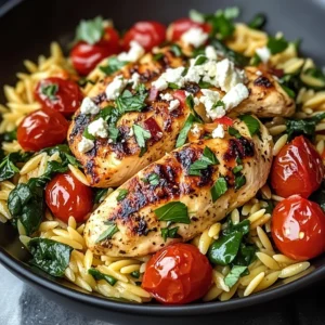 Easy High Protein Mediterranean Chicken Orzo for Weeknight Wins