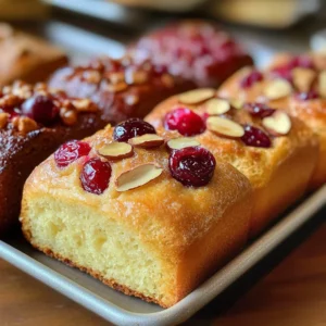 Four Sweet Mini Loaves from One Dough