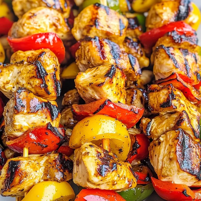Grilled Honey Mustard Chicken Kabobs