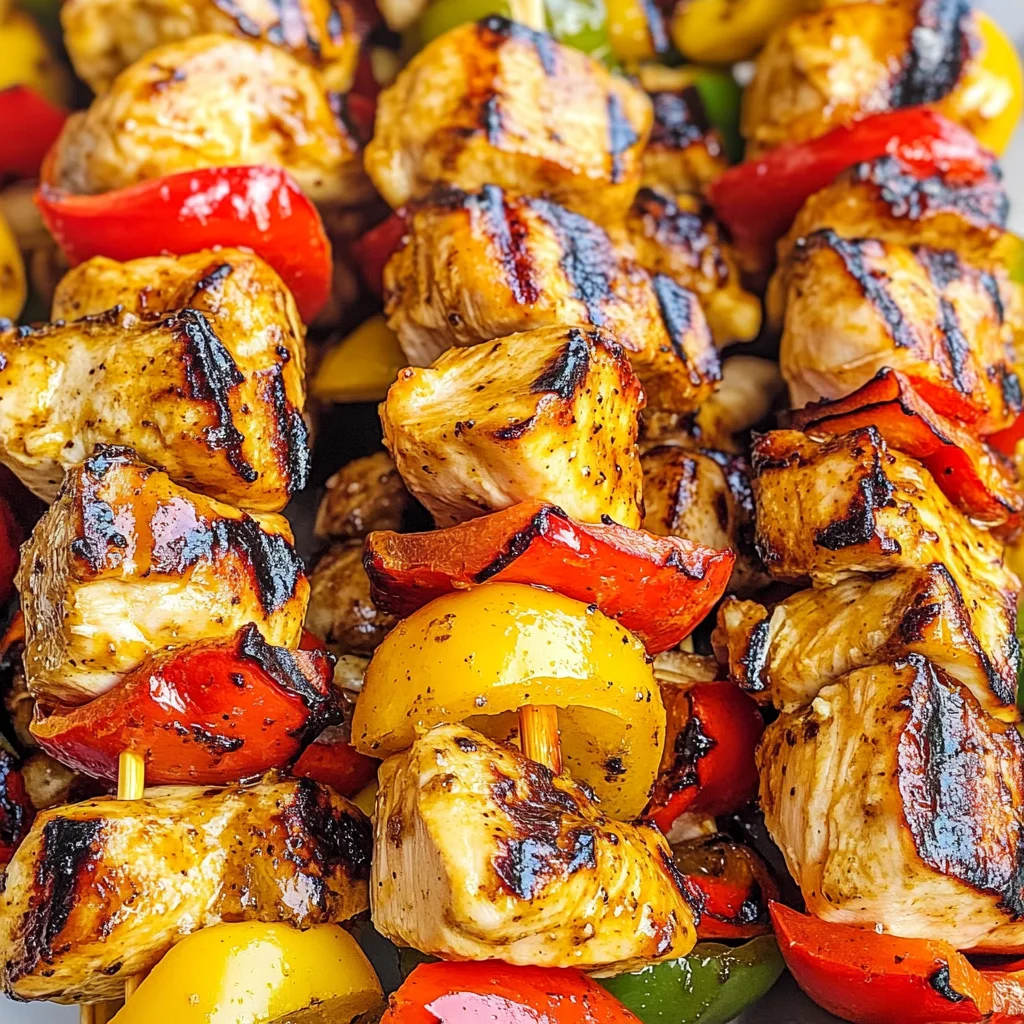 Grilled Honey Mustard Chicken Kabobs