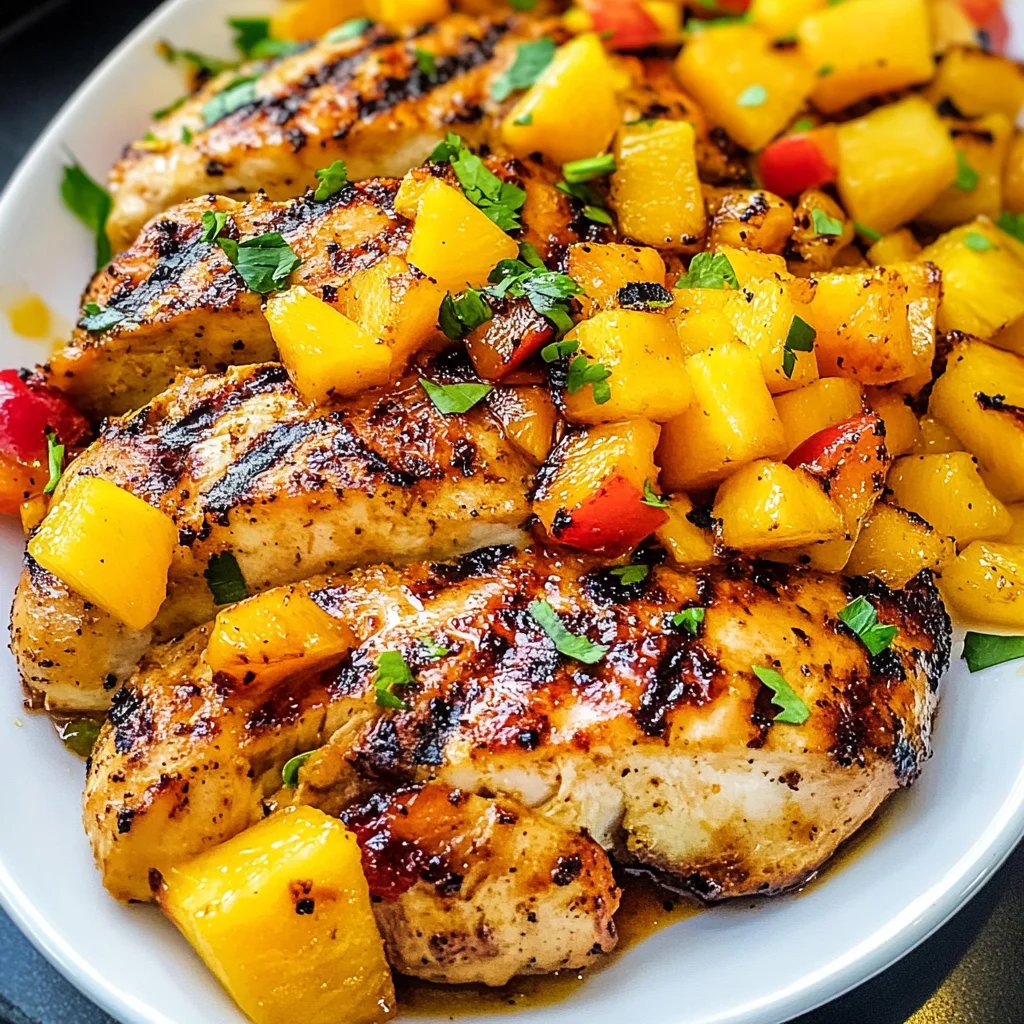 Grilled Mango Pineapple Chicken
