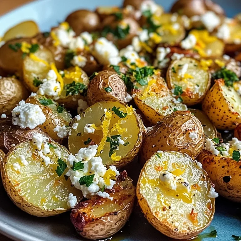 Mouthwatering Greek Feta Roast Potatoes with Lemon Zest