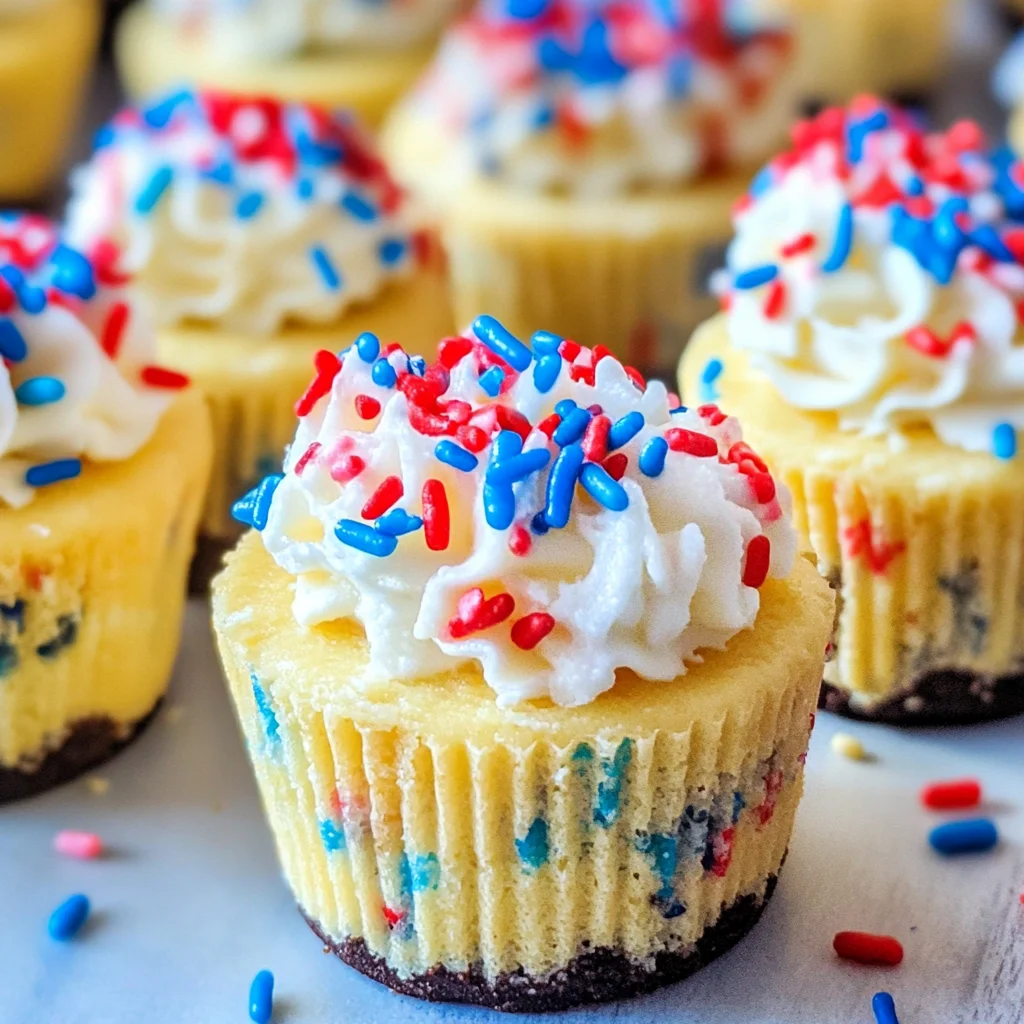 Patriotic Mini Cheesecakes