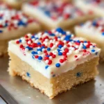 Patriotic sugar cookie bars
