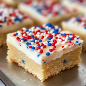 Patriotic sugar cookie bars