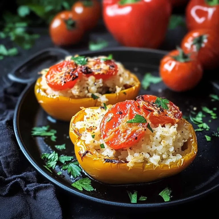 Potato-Stuffed Roasted Bell Peppers (Vegan)