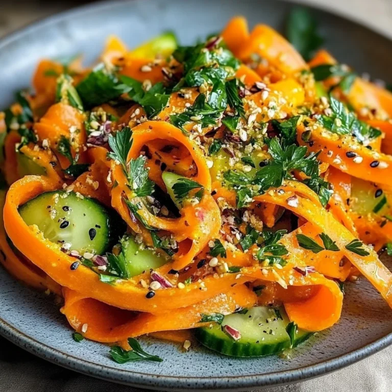 Raw Carrot Ribbon Salad