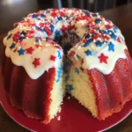 Red, White, and Blue Bundt Cake