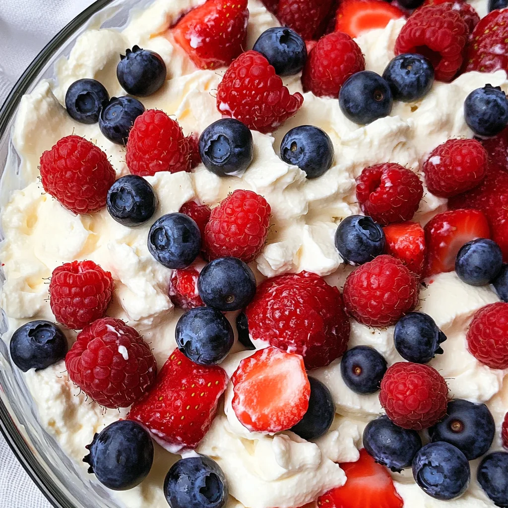 Red White and Blue Cheesecake Salad