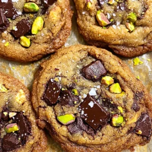 Salted Pistachio Chocolate Chunk Cookies