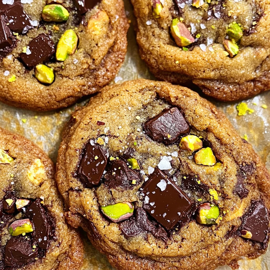 Salted Pistachio Chocolate Chunk Cookies