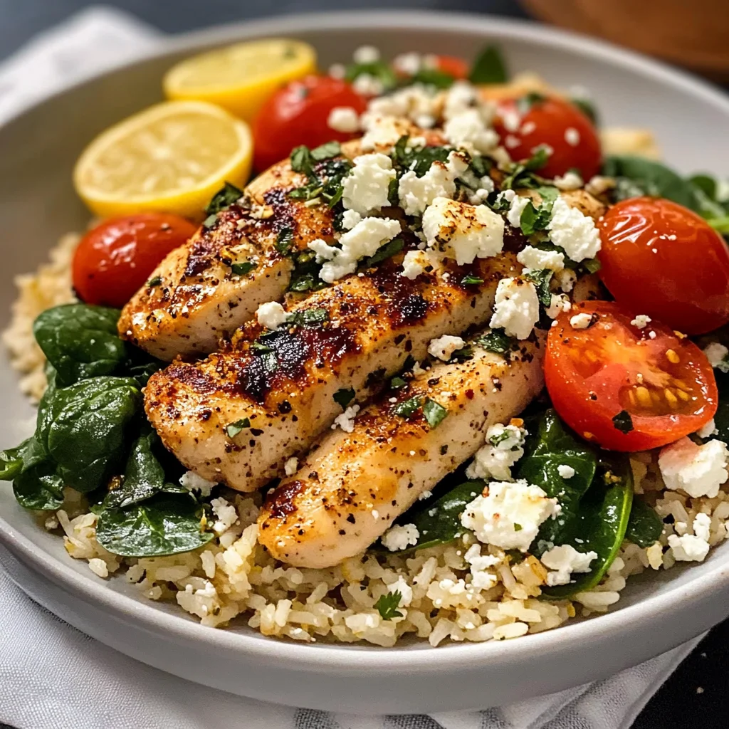 Simple Greek Chicken and Lemon Rice