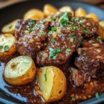 Slow Cooker Garlic Butter Beef with Potatoes