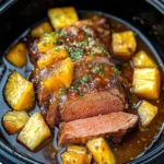 Slow Cooker Pineapple beef Loin