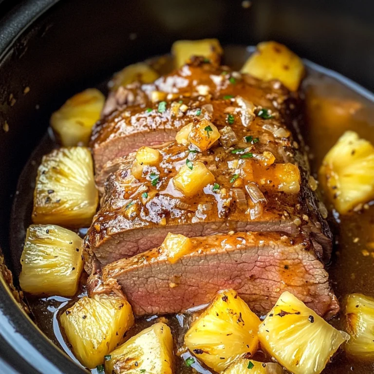 Slow Cooker Pineapple beef Loin