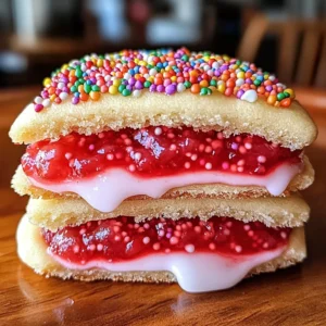 Strawberry Pop Tart Sugar Cookies - Deliciously Nostalgic Treats