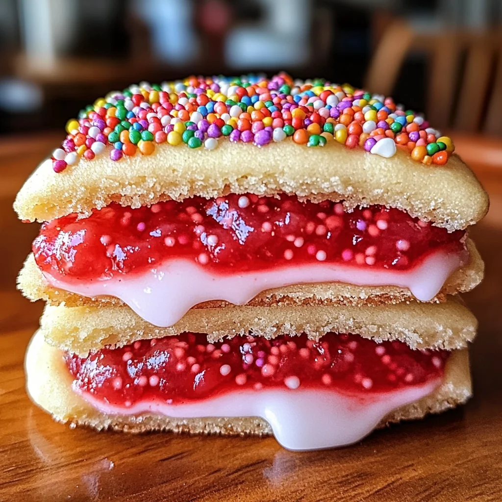Strawberry Pop Tart Sugar Cookies - Deliciously Nostalgic Treats