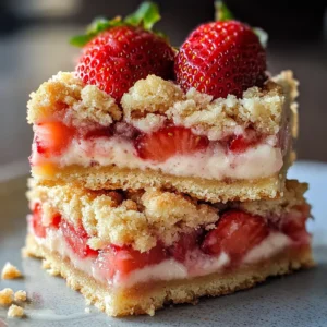 Strawberry Shortcake Streusel Bars