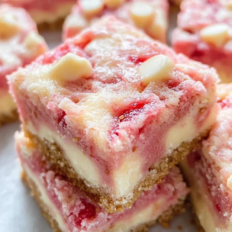 Strawberry White Chocolate Gooey Bars