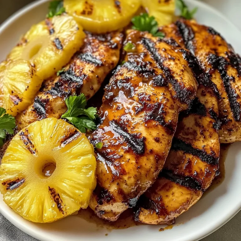 Tasty Grilled Brown Sugar Pineapple Chicken - theamazingfood