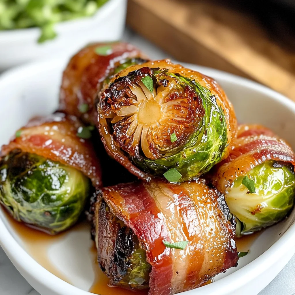 Turkey Turkey Bacon Wrapped Brussel Sprouts