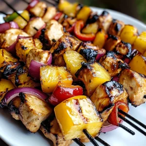 Hawaiian Chicken Kebabs