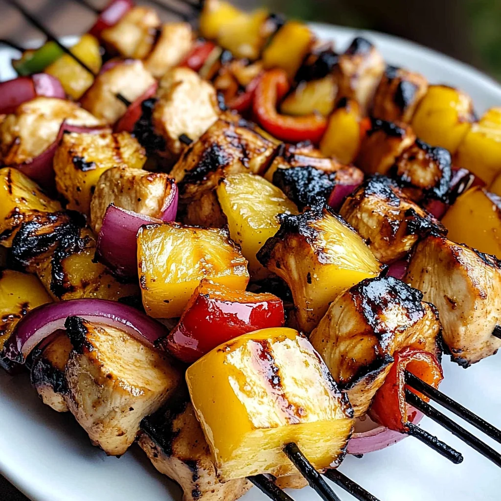 Hawaiian Chicken Kebabs