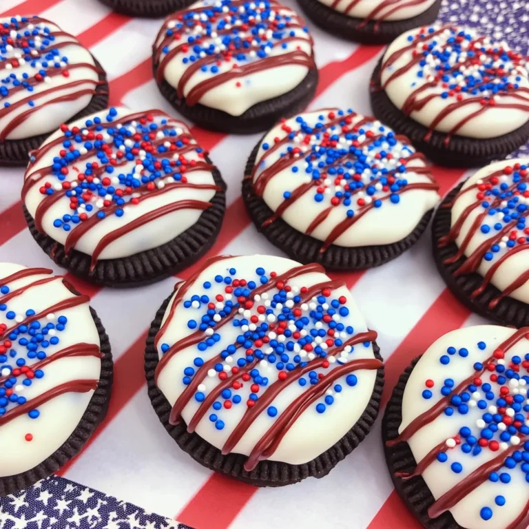 Patriotic Chocolate Covered Oreos
