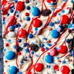 Red White and Blue Bark